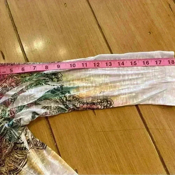 Reba Womens Long Sleeve Sheer Art Decorative Top size M-L - Picture 13 of 15